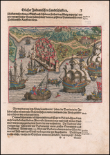 Brazil and Portugal Map By Theodor De Bry