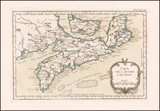 Canada Map By Jacques Nicolas Bellin