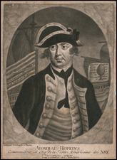 (First Commander of the American Navy - Esek Hopkins)  Admiral Hopkins Commandeur en Chef, de la Flotte Americaine des XIII. Provinces unies. vend a Londres chez Thom. Hart.