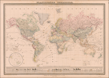 World Map By J. Andriveau-Goujon