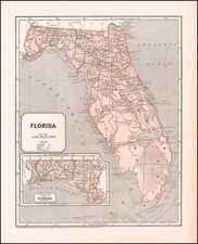 Florida Map By Sidney Morse  &  Samuel Breese