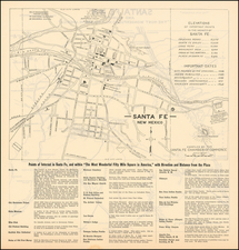 New Mexico Map By Santa Fe Chamber of Commerce