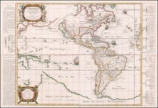 Western Hemisphere, Pacific, California as an Island and America Map By Pierre Du Val