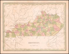 Kentucky Map By Thomas Gamaliel Bradford