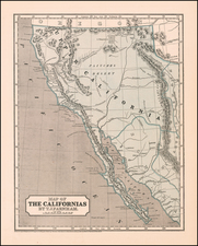 Southwest, Arizona, Utah, Nevada, Rocky Mountains, Utah, Baja California and California Map By Sidney Morse  &  Samuel Breese