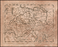 Switzerland Map By Sir Jonas Moore