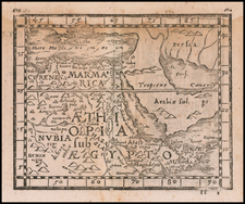 Cuba, Egypt and North Africa Map By Johann Honter