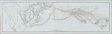 New England, Connecticut, New York State, Mid-Atlantic, New Jersey, Pennsylvania, Maryland, Southeast and Virginia Map By Henri Soules