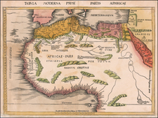 Africa, North Africa and West Africa Map By Martin Waldseemüller