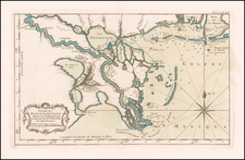 South and Louisiana Map By Jacques Nicolas Bellin