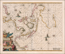 Indian Ocean, China, Southeast Asia, Philippines, Indonesia, Pacific and Australia Map By Frederick De Wit