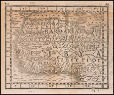 Malta, North Africa and West Africa Map By Johann Honter