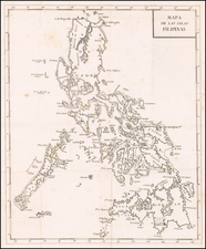 Philippines Map By Pedro de Gongora y Lujan,  Duque de Almodovar