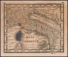 Italy Map By Johann Honter