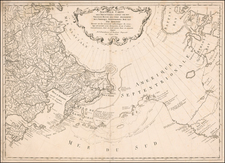 Polar Maps, Pacific Northwest, Alaska, Pacific, Russia in Asia, Canada and Western Canada Map By Gerhard Friedrich Muller