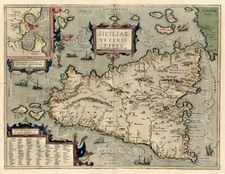 Europe, Italy, Mediterranean and Balearic Islands Map By Abraham Ortelius