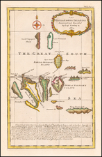 Peru & Ecuador and Other Pacific Islands Map By Emanuel Bowen