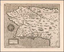 Pacific Northwest, Oregon, Washington, Alaska, California and Canada Map By Cornelis van Wytfliet