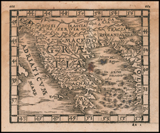 Greece Map By Johann Honter