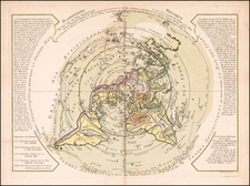 Northern Hemisphere, Polar Maps, Alaska and Canada Map By Philippe Buache