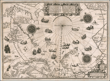 Northern Hemisphere, Polar Maps, Russia, Baltic Countries, Scandinavia, Iceland and Russia in Asia Map By Willem Barentsz