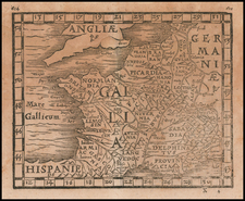 British Isles, England, Wales and France Map By Johann Honter