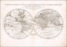 World and California as an Island Map By Giacomo Giovanni Rossi