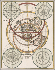 World, Northern Hemisphere and California as an Island Map By Heinrich Scherer