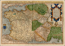 Europe, Switzerland, France and Italy Map By Abraham Ortelius