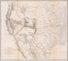 Texas, Plains, Southwest, Rocky Mountains and California Map By William Hemsley Emory