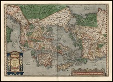 Europe, Turkey, Asia, Turkey & Asia Minor, Balearic Islands and Greece Map By Abraham Ortelius