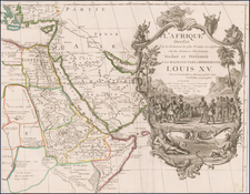 Arabian Peninsula, Egypt, North Africa, East Africa and Curiosities Map By Jean-Baptiste Nolin