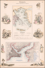 Turkey, Turkey & Asia Minor and Greece Map By Archibald Fullarton & Co.