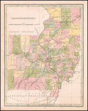 Illinois and Missouri Map By Thomas Gamaliel Bradford