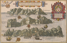 Atlantic Ocean and African Islands, including Madagascar Map By Jan Huygen Van Linschoten