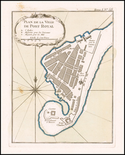 Jamaica Map By Jacques Nicolas Bellin