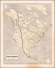 Texas and North America Map By Sidney Morse  &  Samuel Breese