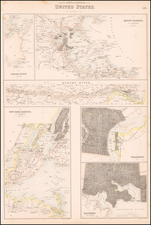 Maine, Massachusetts, New York City, New York State and Maryland Map By Archibald Fullarton & Co.