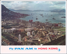 Hong Kong Map By Pan American World Airways