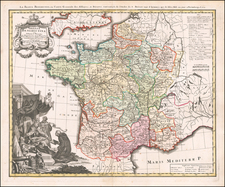 France Map By Homann Heirs