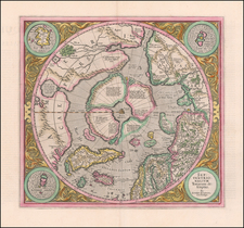 Northern Hemisphere and Polar Maps Map By Gerard Mercator