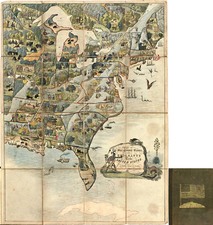 United States and Curiosities Map By Edward Wallis