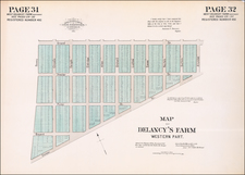 [Bowery / Chinatown / Lower Manhattan]  Map of Delancy's Farm Western Part