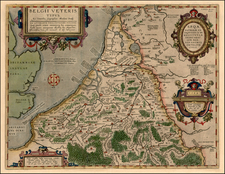 Netherlands Map By Abraham Ortelius