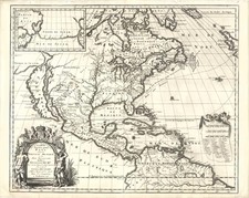 Midwest and North America Map By Louis de Hennepin