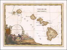 Hawaii and Hawaii Map By Giovanni Maria Cassini