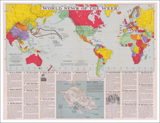 World, Hawaii, Hawaii and World War II Map By News Map of the Week Inc.