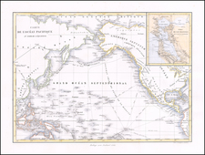 Pacific Ocean, Alaska, California and San Francisco & Bay Area Map By G. Stempfle