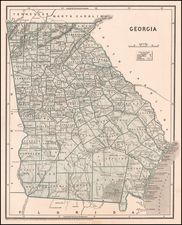 Georgia Map By Sidney Morse  &  Samuel Breese