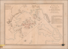 Massachusetts, Boston and American Revolution Map By Andrew Dury / Richard Williams